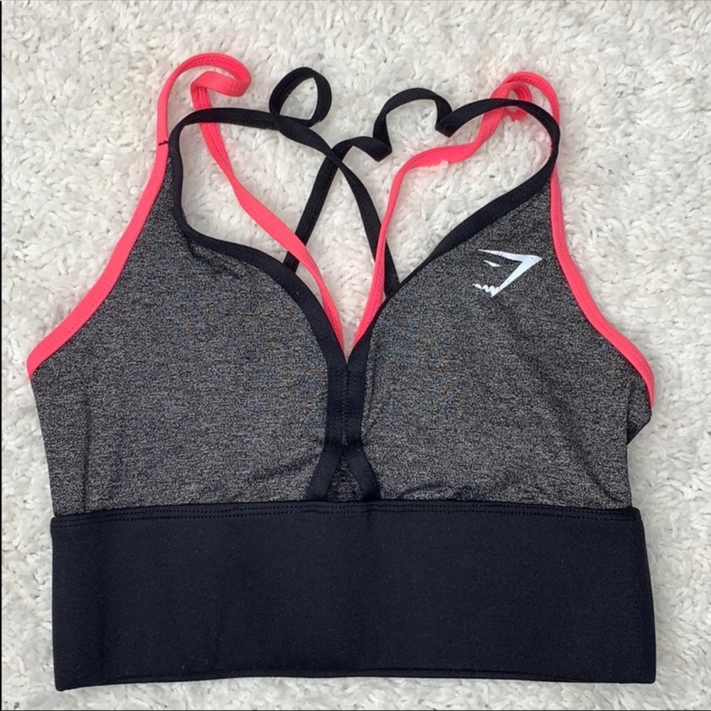 Gymshark Balance Dry Sports Bralette Charcoal Pink